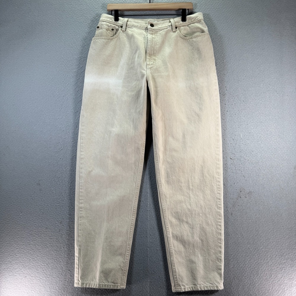 Vintage L.L Bean Jeans Womens 6 MT Beige Original Fit Relaxed Classic Y2K